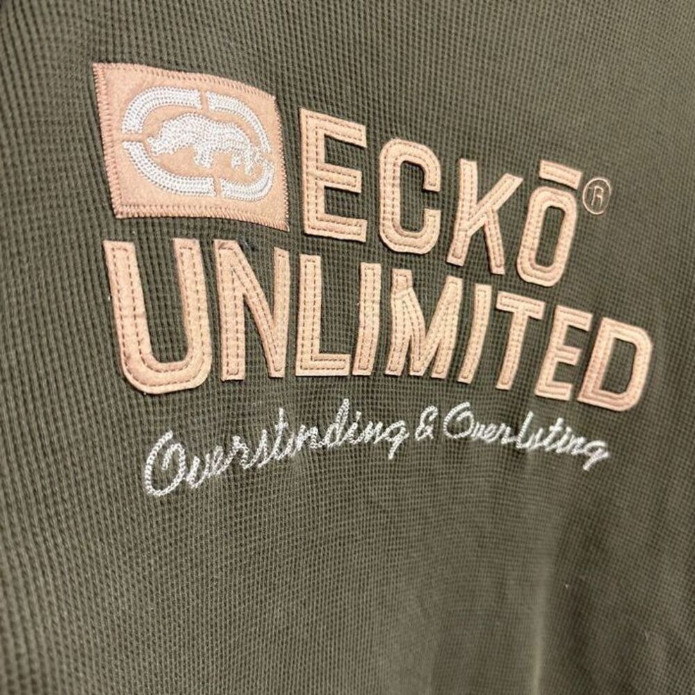 Y2K Ecko Unlimited Grunge Skater‎ Long Sleeve Thermal - Picture 3 of 4